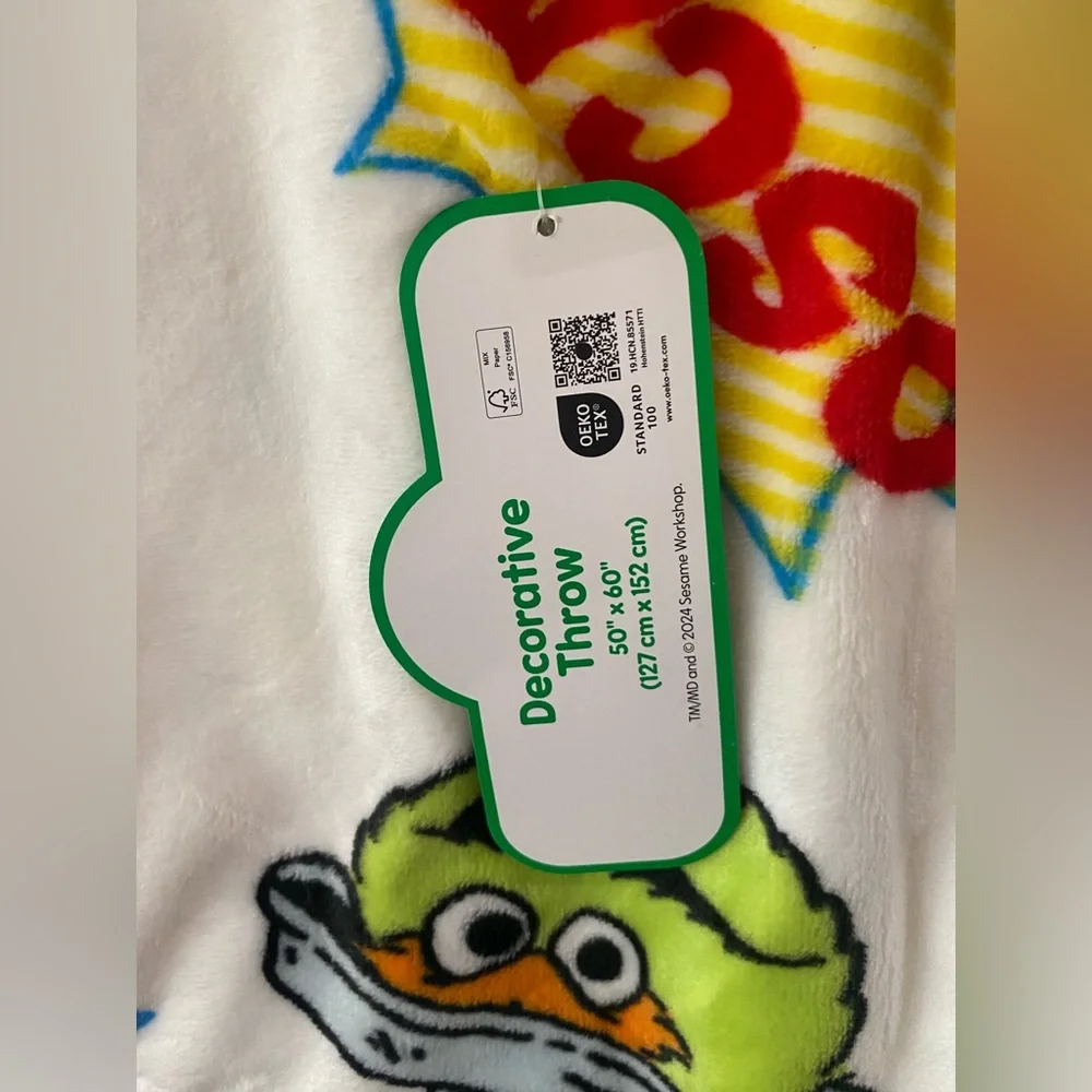 Sesame Street Kids plush throw - incredibly soft!  50”x60” Brand new. LAST ONE!